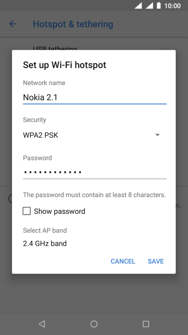 Press the field below 