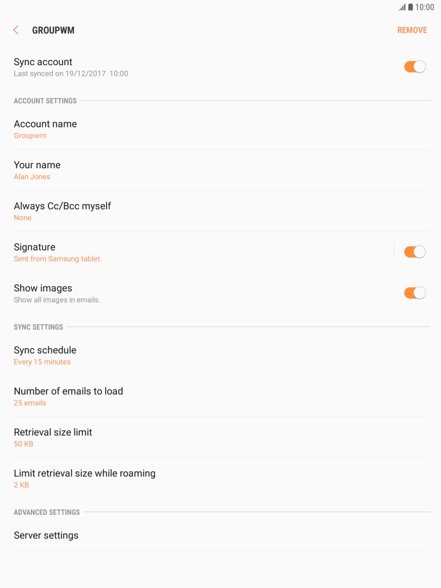 Press Account name. Press Account name.