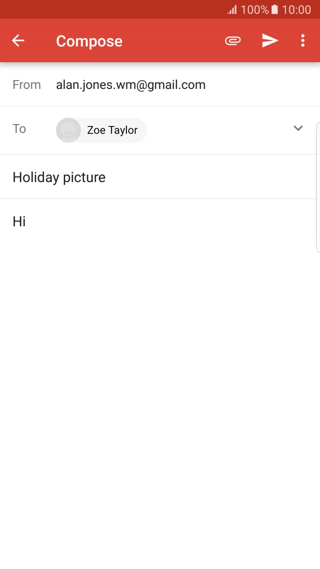 Write the required text and press the send icon.