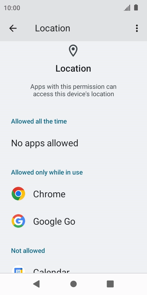 Press the required app.
