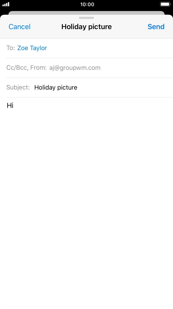 Press and hold the text input field until a pop-up menu is displayed.