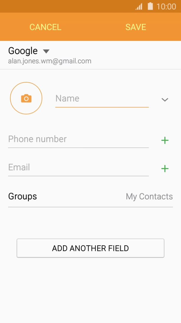 Press the address book drop down list.