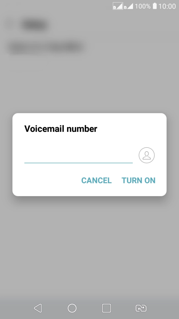 Key in +61101 and press TURN ON.