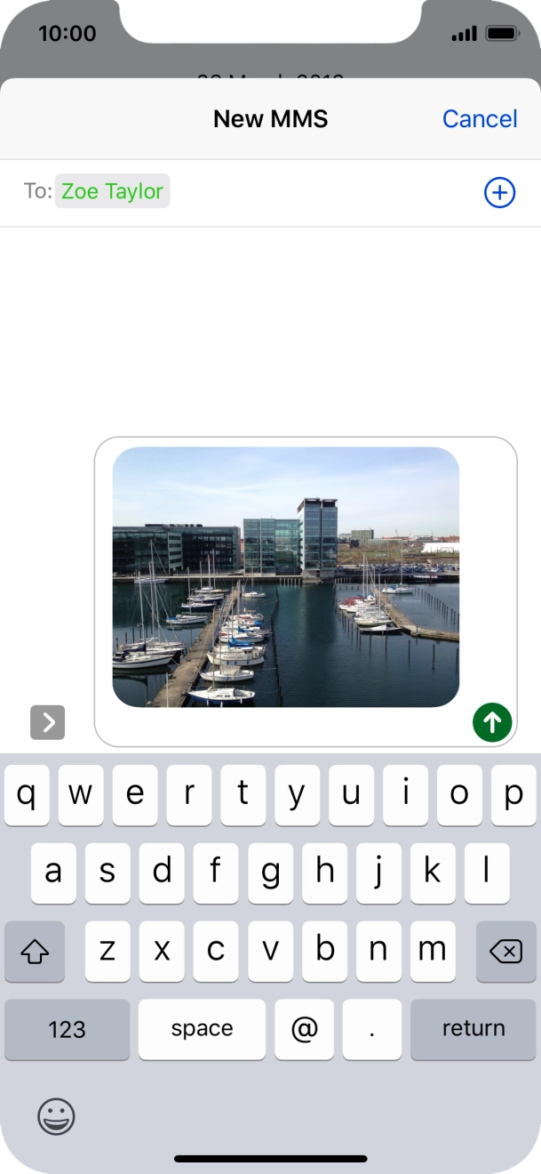 Press the text input field.