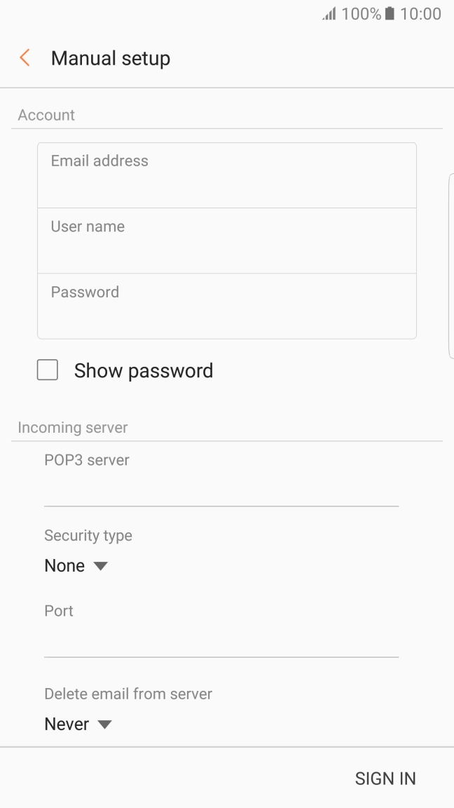 Press the field below 