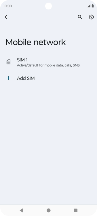 Press the name of your SIM. Press the name of your SIM.