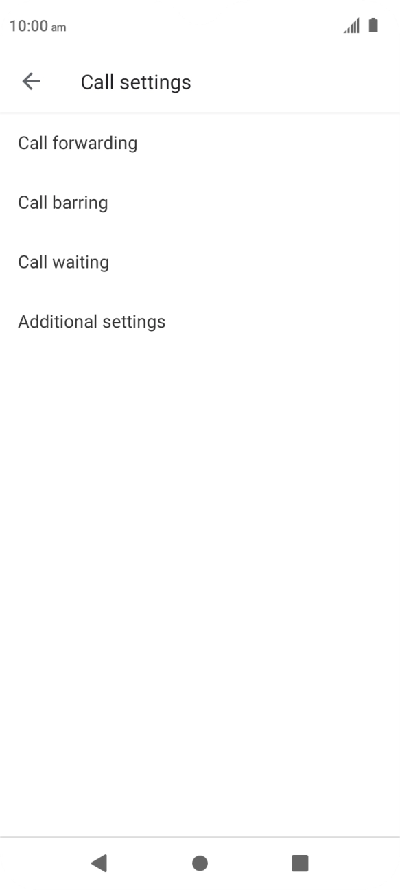 Press Call forwarding.