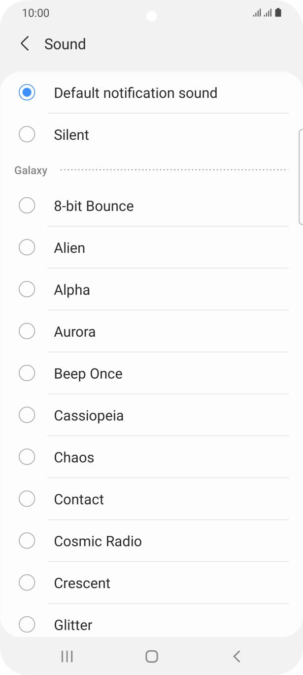 Press the different message tones to hear them.