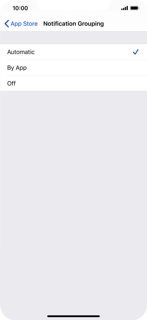 Press the required setting. Press the required setting.
