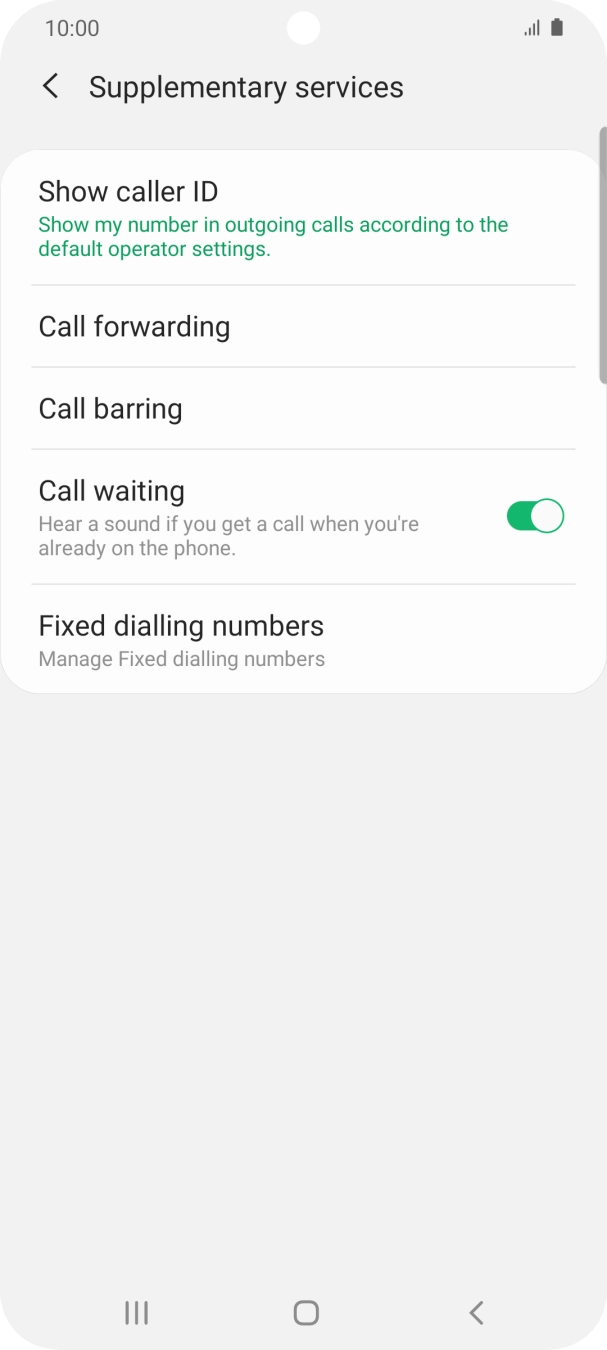 Press Call forwarding.