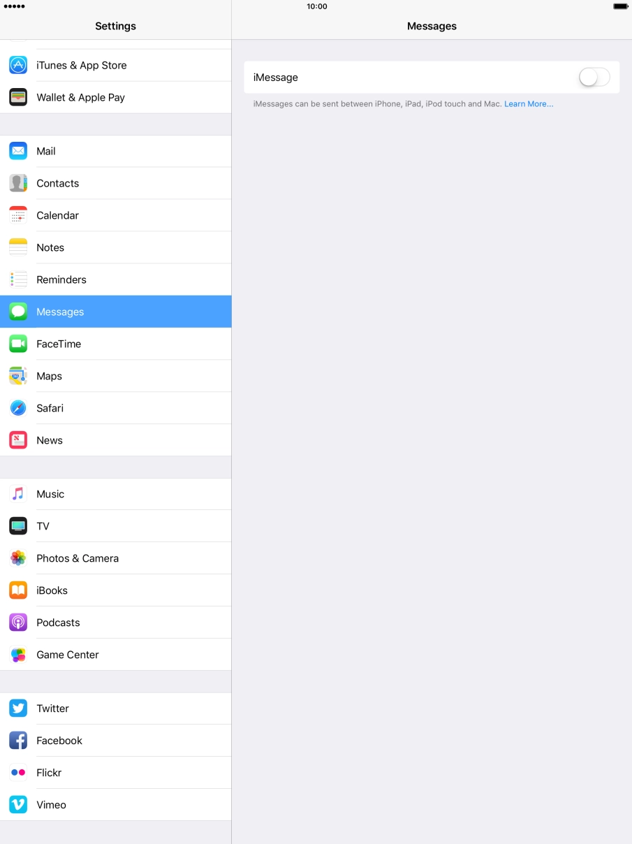 Press the indicator next to 