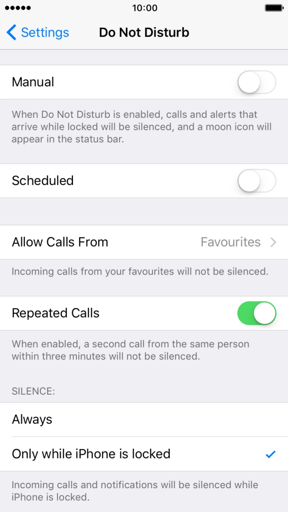 Press the indicator next to 