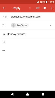 Write the required text and press the send icon.