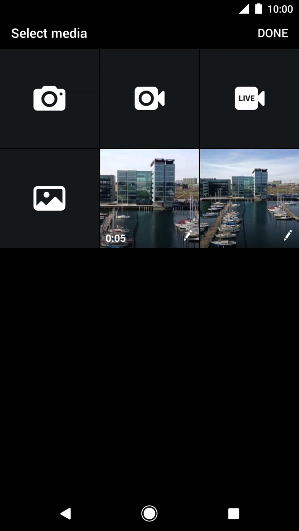 Press the gallery icon.