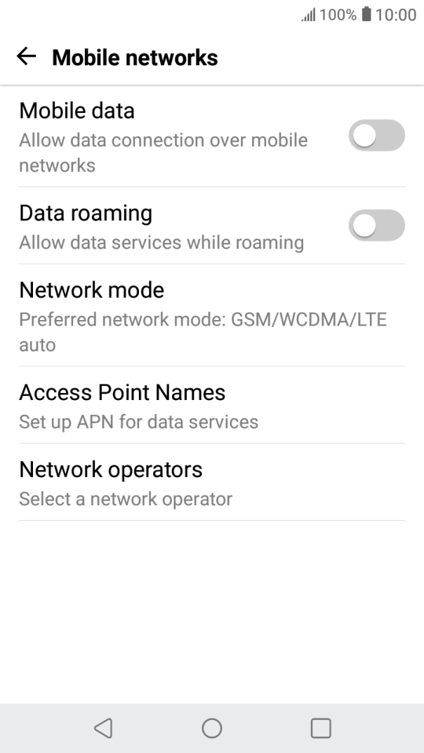 Press Access Point Names.