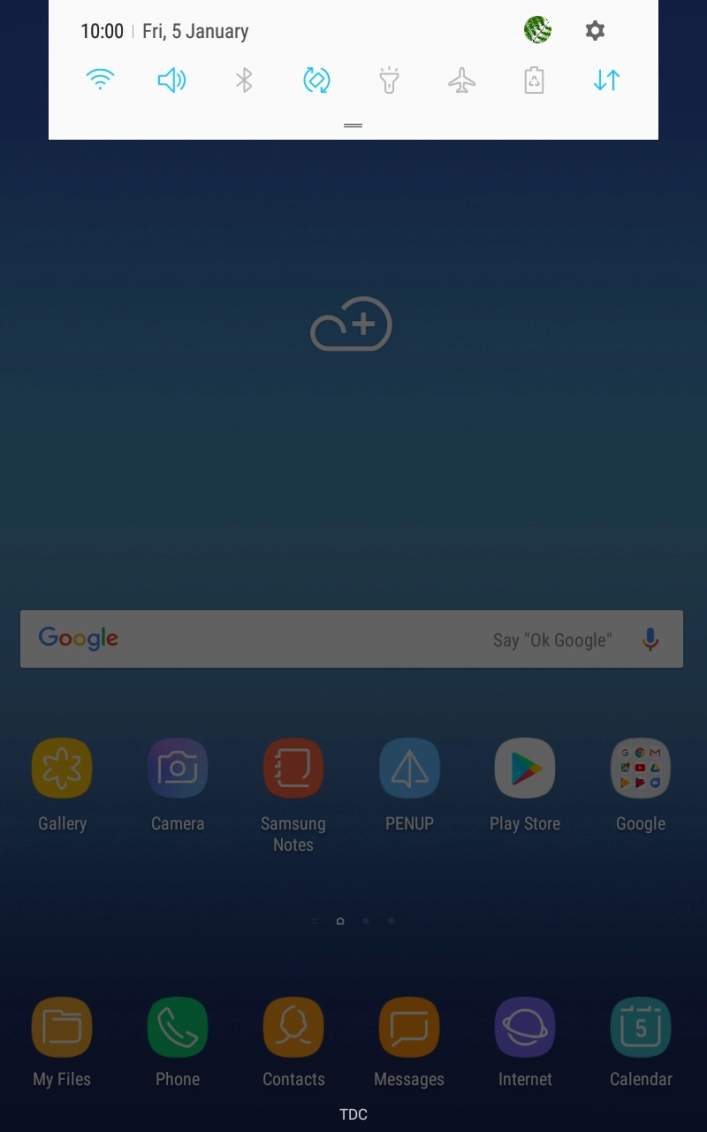 Press the settings icon.