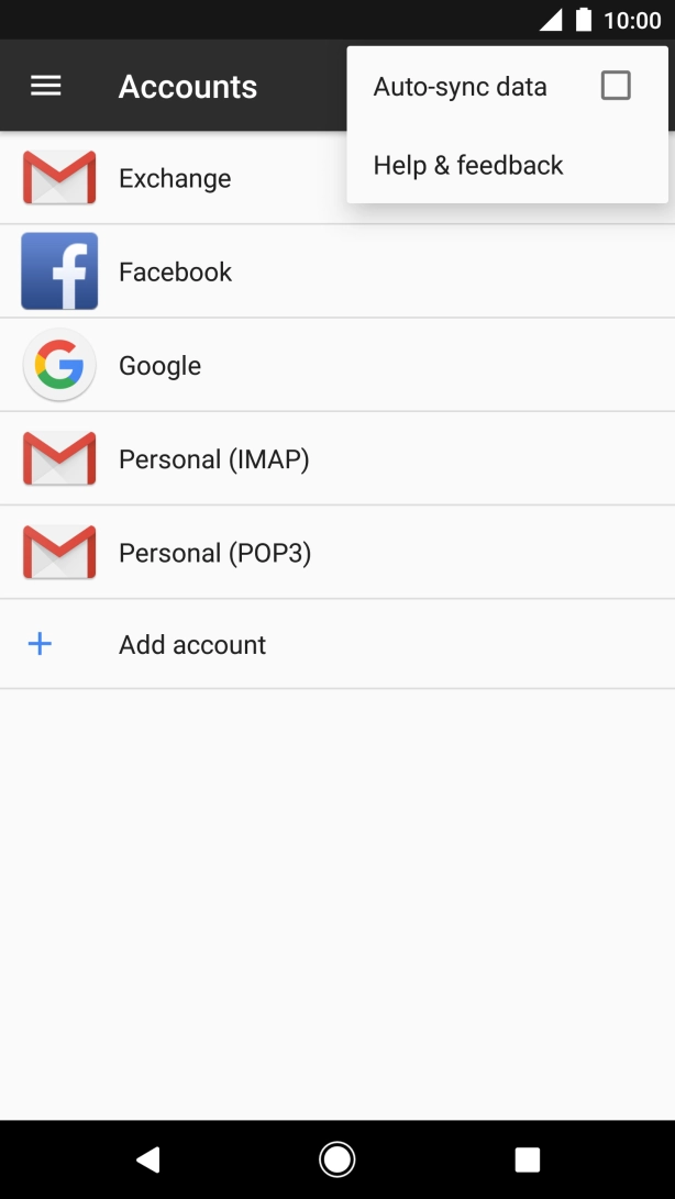 Press Auto-sync data to turn the function on or off.