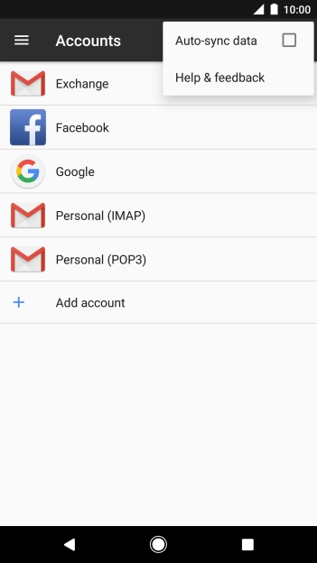 Press Auto-sync data to turn the function on or off. Press Auto-sync data to turn the function on or off.
