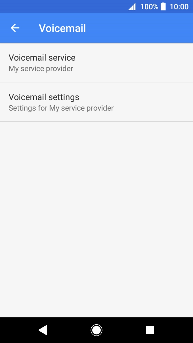 Press Voicemail settings.