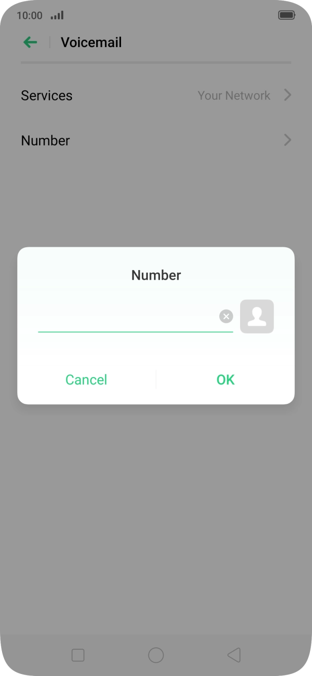 Key in +61101 and press OK.