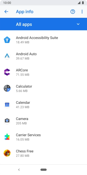 Press the required app. Press the required app.