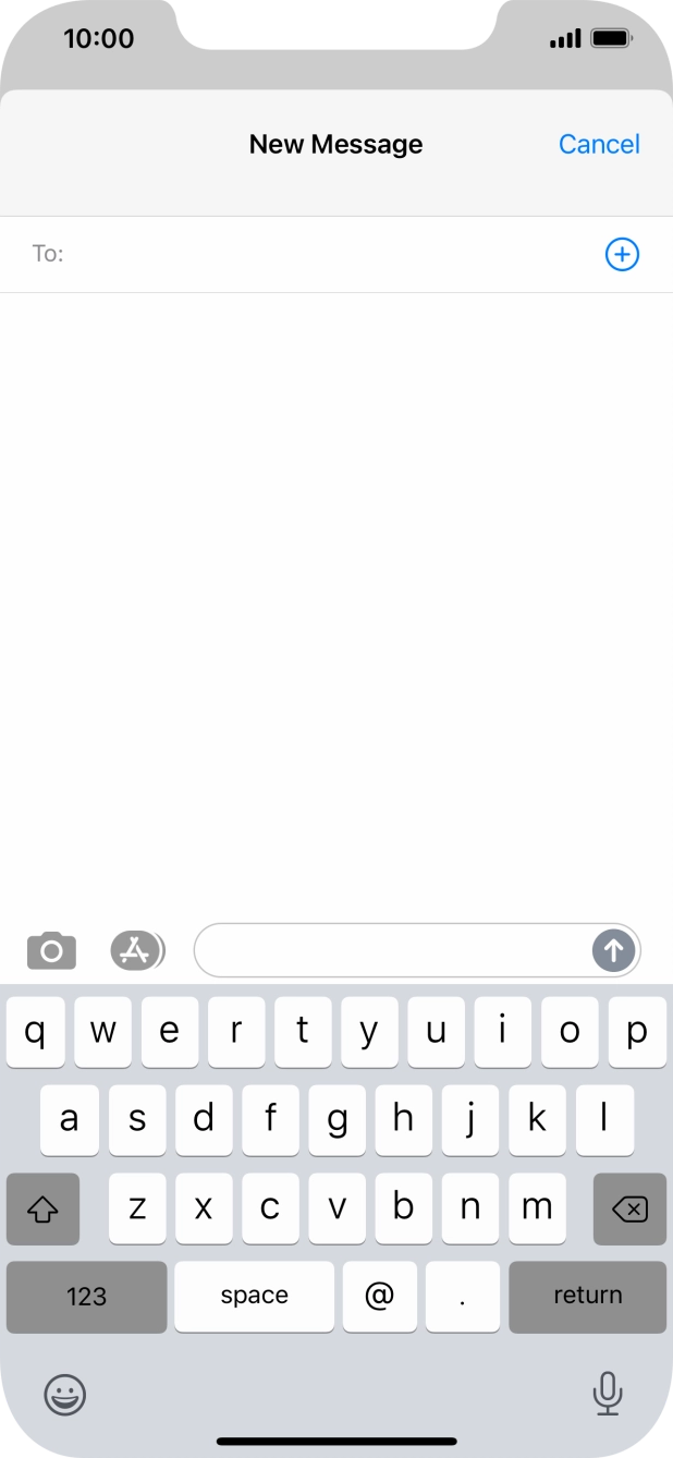 Press To: and key in the first letters of the recipient's name.