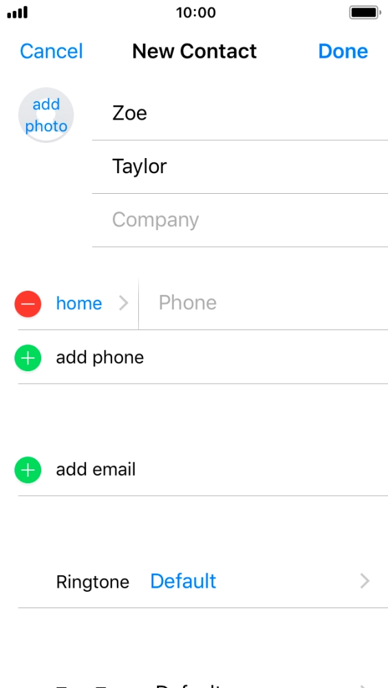 Press Phone and key in the required phone number.