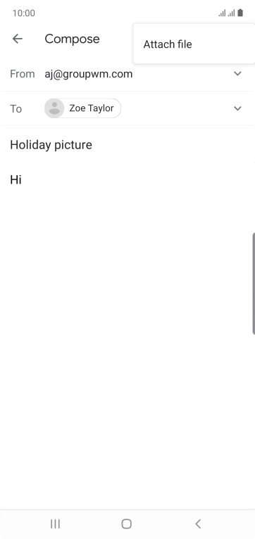 Press Attach file. Press Attach file.