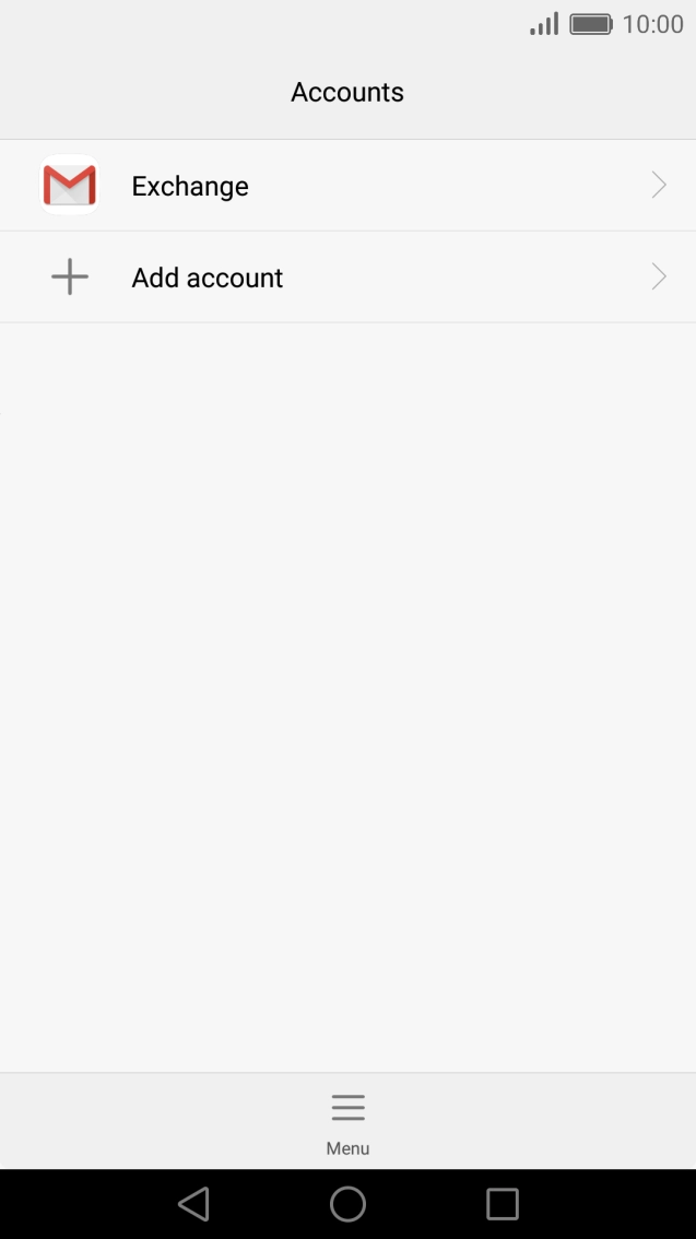 Press the required email account.