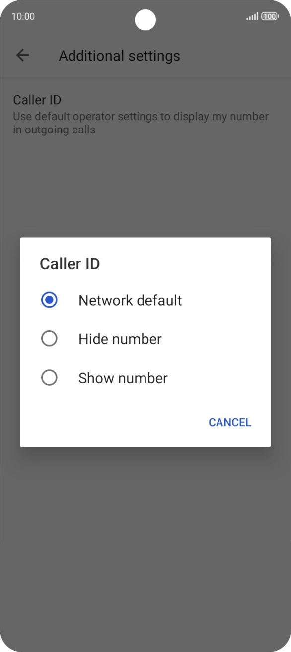 Press Show number to turn on caller identification.