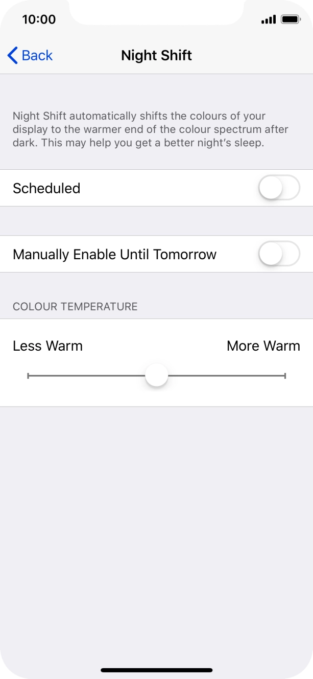 Press the indicator next to 