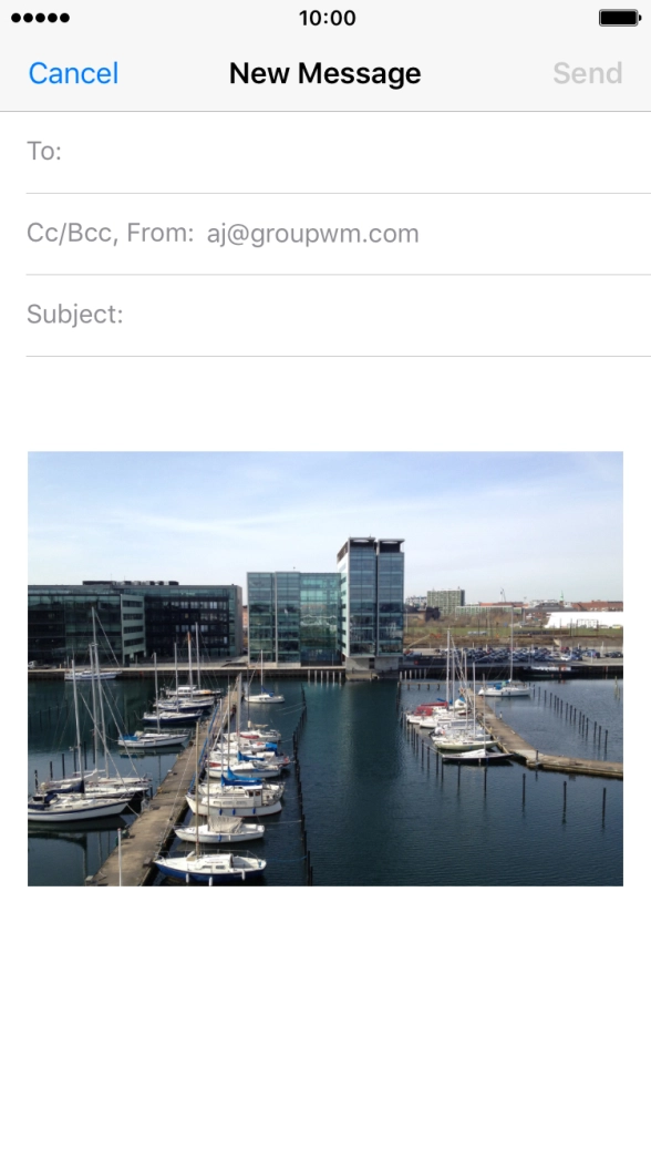 Press the search field and key in the first letters of the recipient's name.