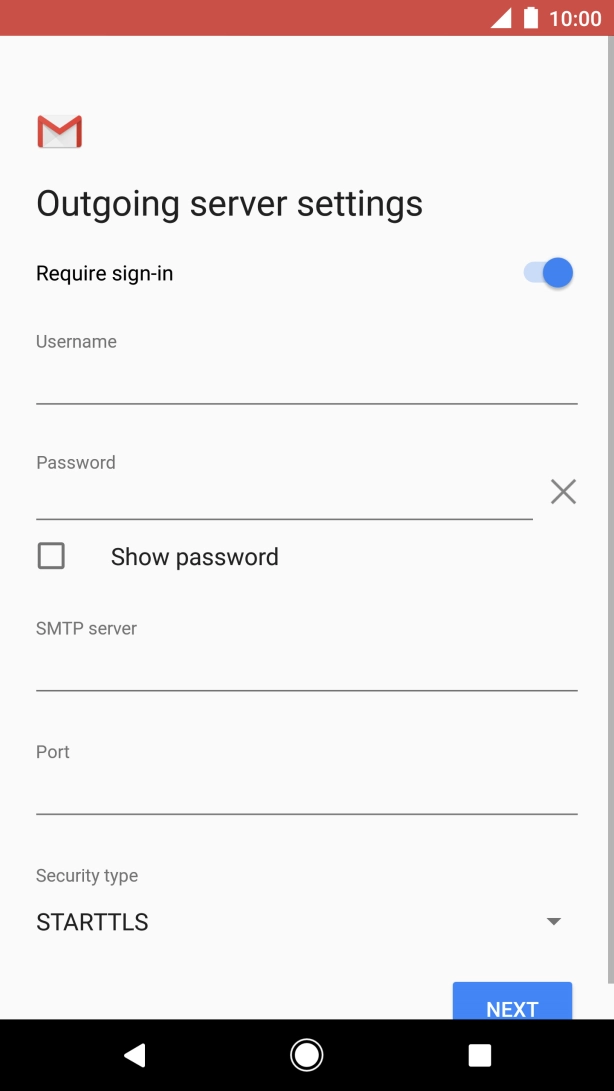 Press the field below 