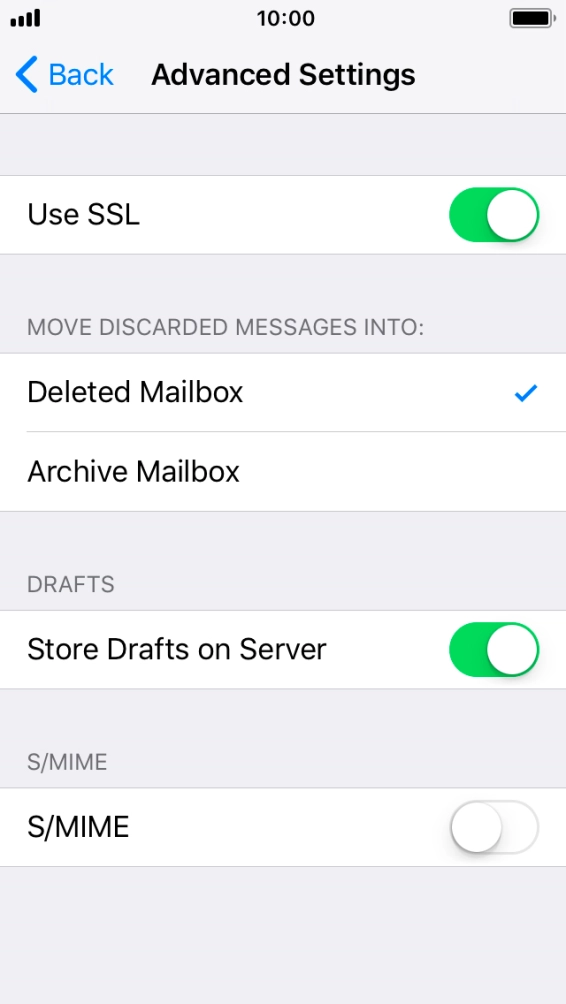 Press the indicator next to 