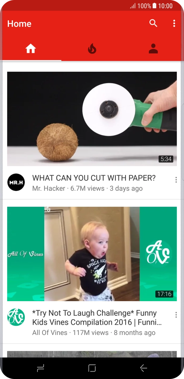 Press the profile icon.