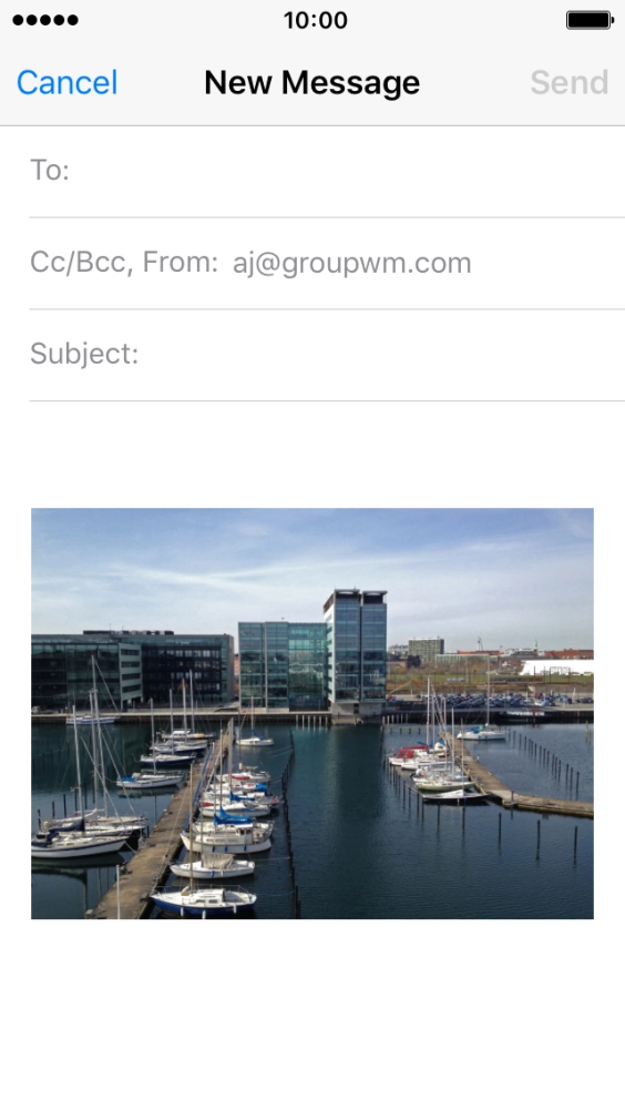 Press the search field and key in the first letters of the recipient's name.