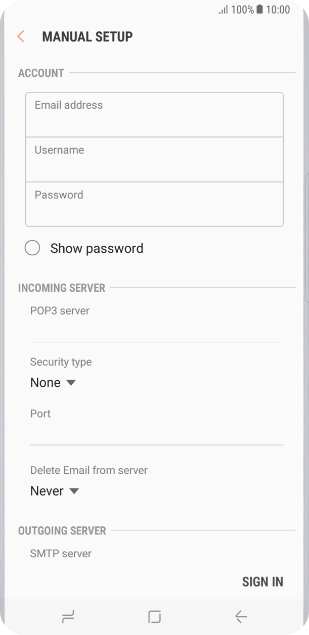 Press the field below 