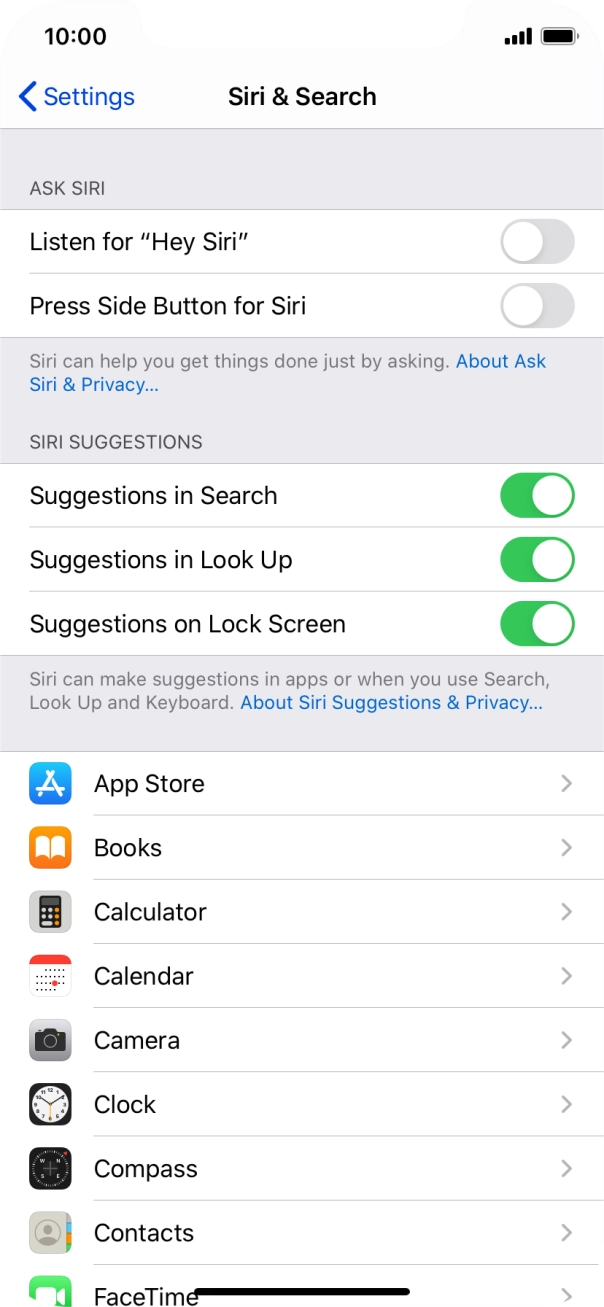 Press the indicator next to 