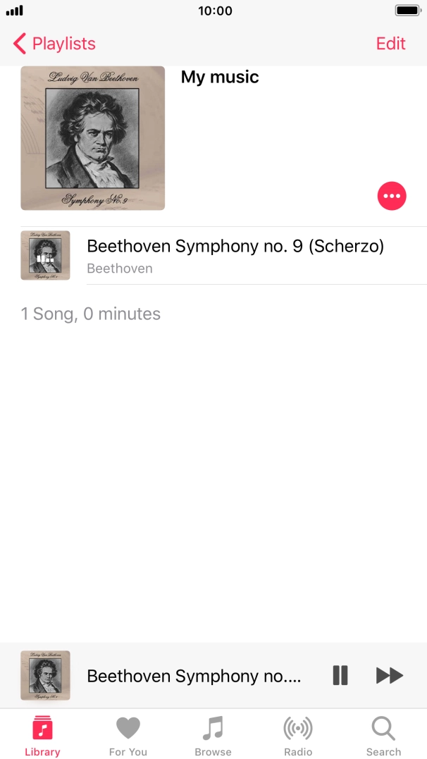 Press the song title.