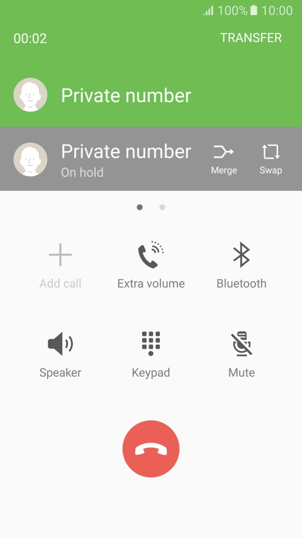 Press Swap to activate the call on hold. Press Swap to activate the call on hold.