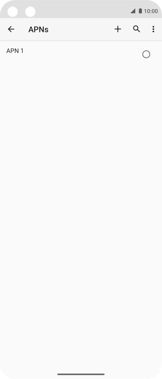 Press the new data connection icon.