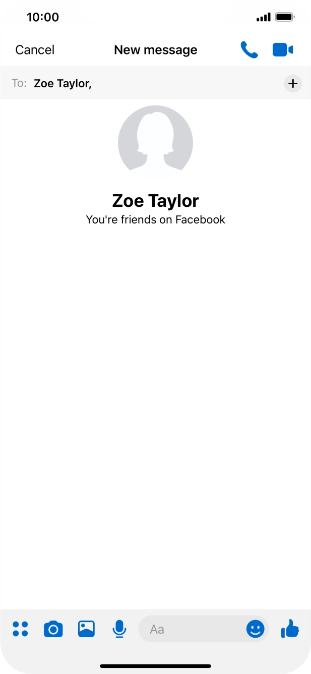 Press the text input field.