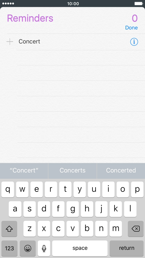 Press the information icon.