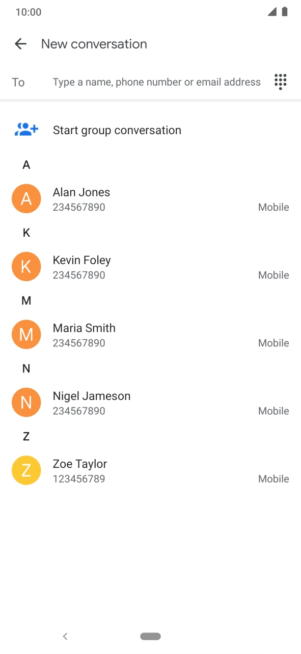 Press the field next to 