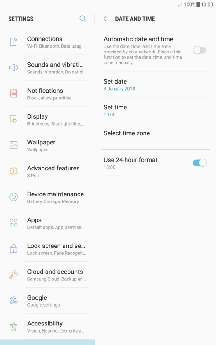 Press the indicator next to 