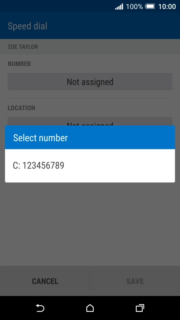 Press the required number.
