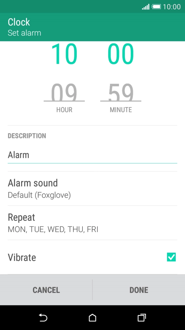 Press Vibrate to turn the function on or off.