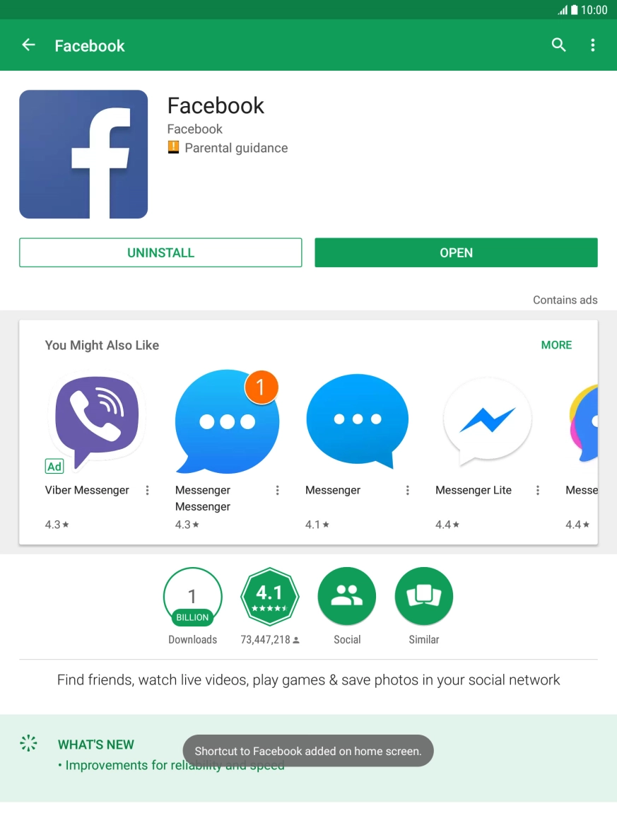 Press the Home key to return to the home screen.