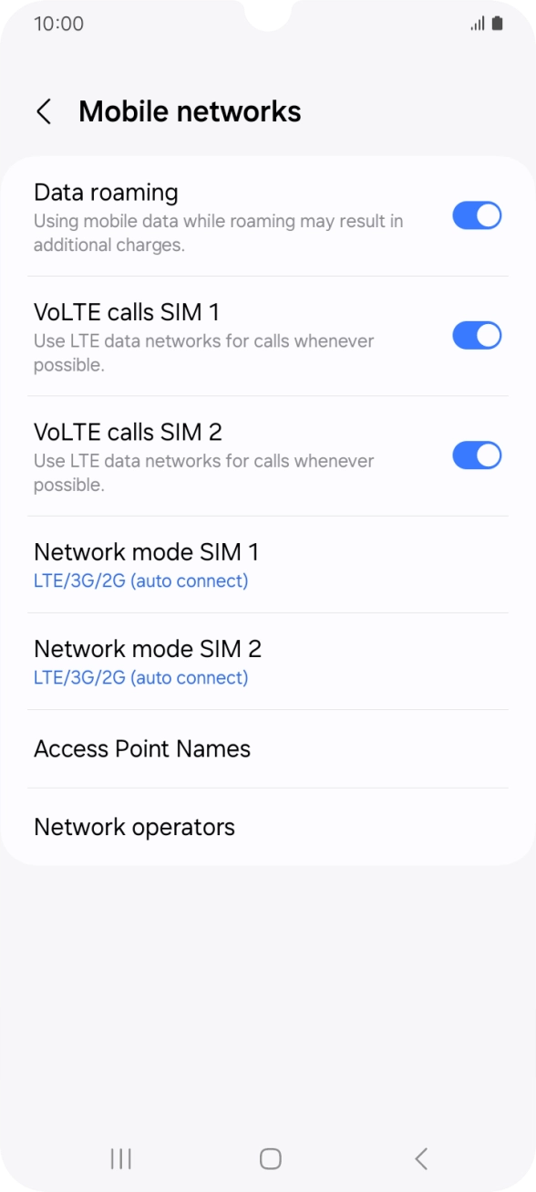 Press Access Point Names.