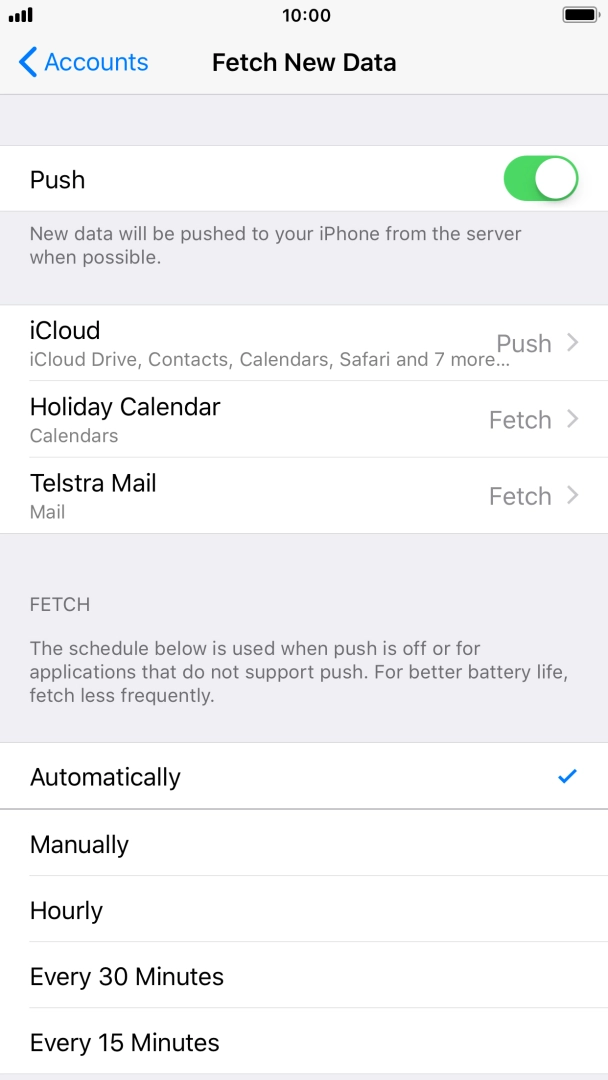 Press the indicator next to 